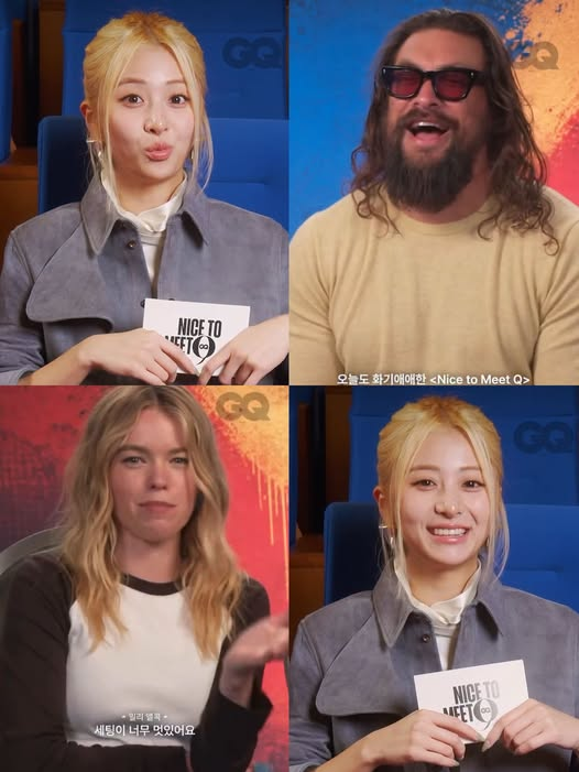 Huh Yunjin, interviewing the stars of the new Hollywood movie Supergirl (GQ Korea)