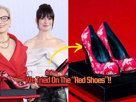 dojeon team tries on the shoes made for meryl streep and anne hathaway devil wears prada 2 in seoul