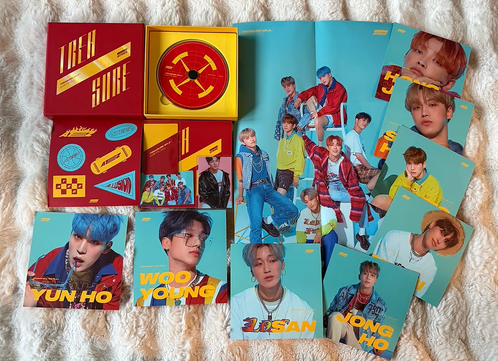 ATEEZ's TREASURE: EP.3 ONE TO ALL album unboxing (Olive Young)