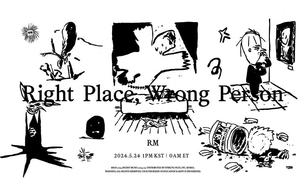 "Right Place, Wrong Person" RM album poster (BigHit Music)