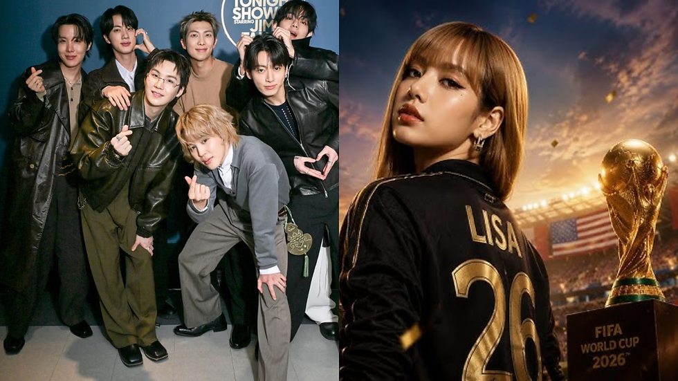 The intense rivalry between BTS and BLACKPINK fans is on during this year's World Cup!