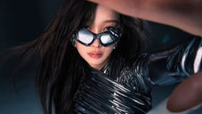 aespa liquid metallics outfit trends