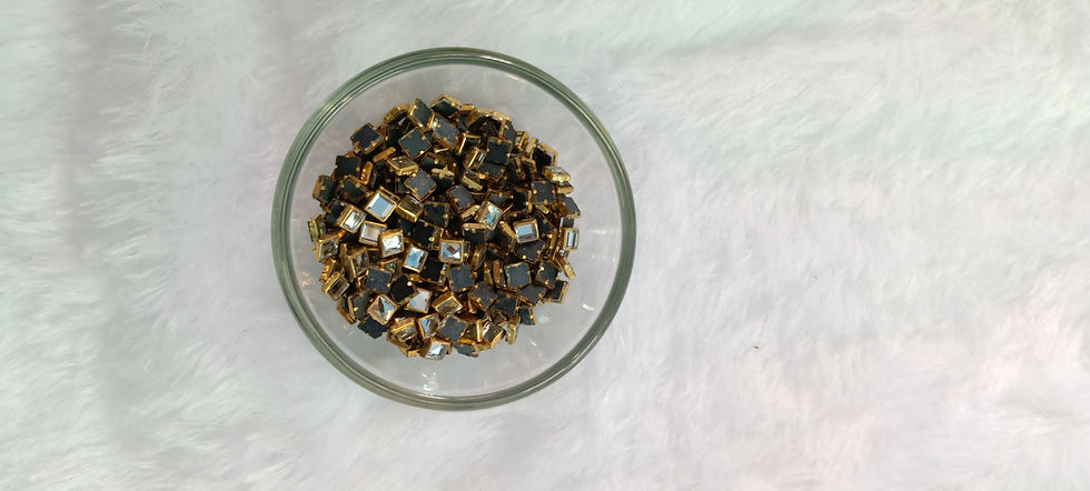 Thumbnail: White square kundan stone-10gm