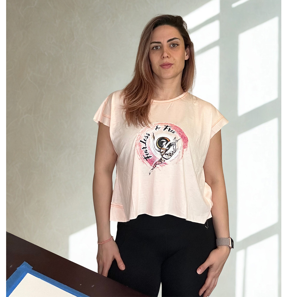 Thumbnail: Custom Open-Back Workout Top (Front Print)