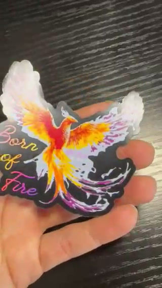Thumbnail: Phoenix Magnet, Born of Fire (3″ × 2.81″)