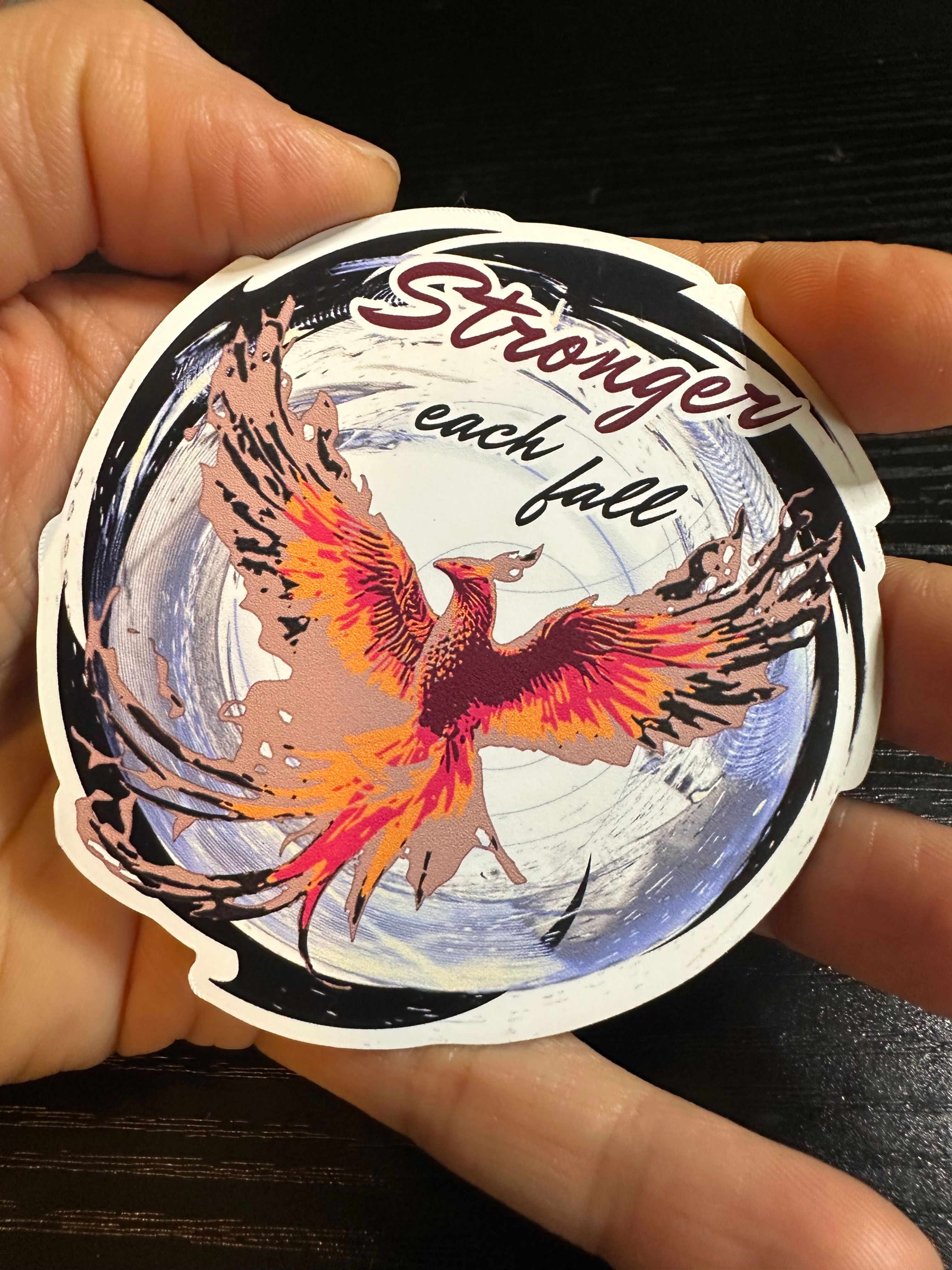 Phoenix Magnet, Stronger each Fall (2.84″ × 3″)