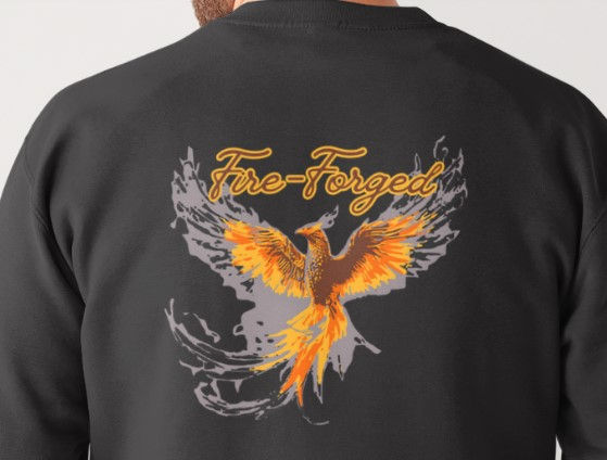 Thumbnail: Phoenix Sweatshirt, Front & BackPrints (Black)