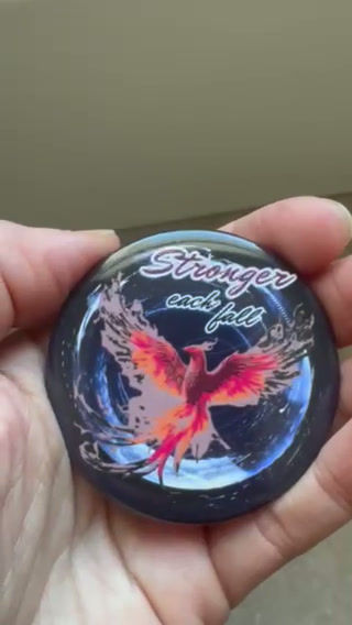 Thumbnail: Phoenix (Stronger Each Fall) Pin, 2.25″ × 2.25″
