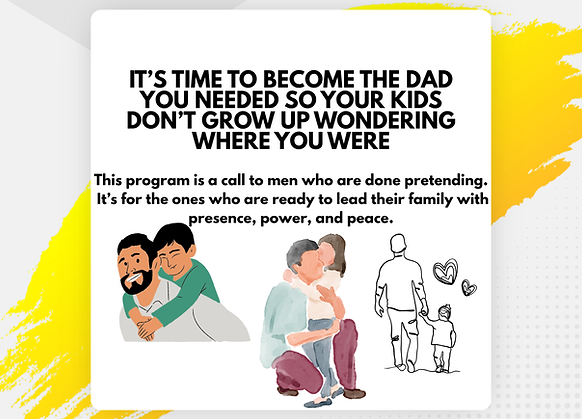 A 6-week coaching experience for men ready to break the cycle, show up with strength and s