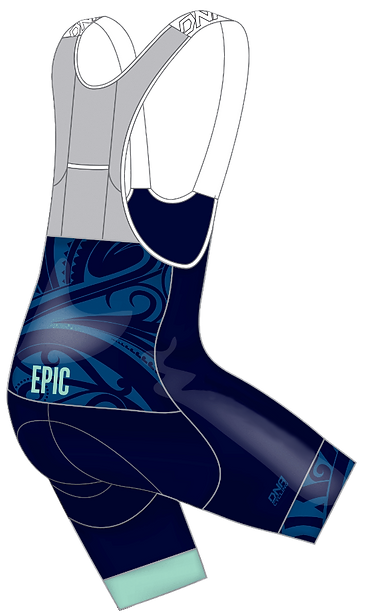 2018 Cycling Kit Bibs Design, DNA Cycling Elite Bibs, for EPIC Cycling Team. Epic organizes road and mountain bike group rides for Utah team members based in Salt Lake and Utah Counties, and virtual cycling at Zwift.