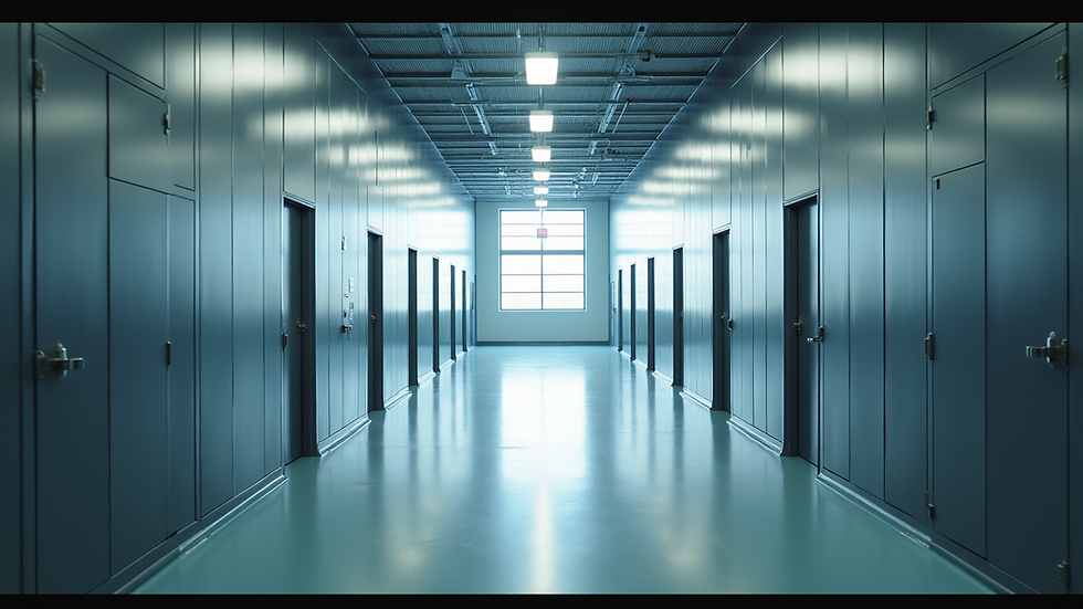 Wide angle view of a modern energy center