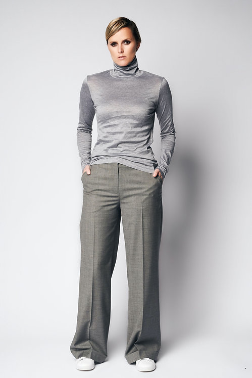 Jersey Turtle Neck Grey
