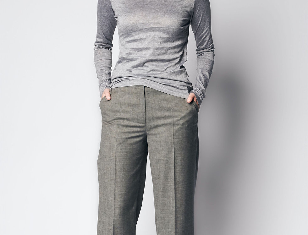 Jersey Turtle Neck Grey