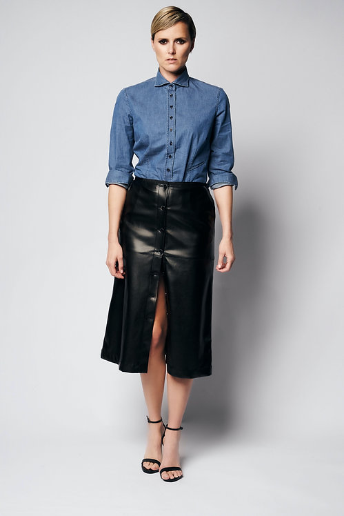 Faux Leather Skirt