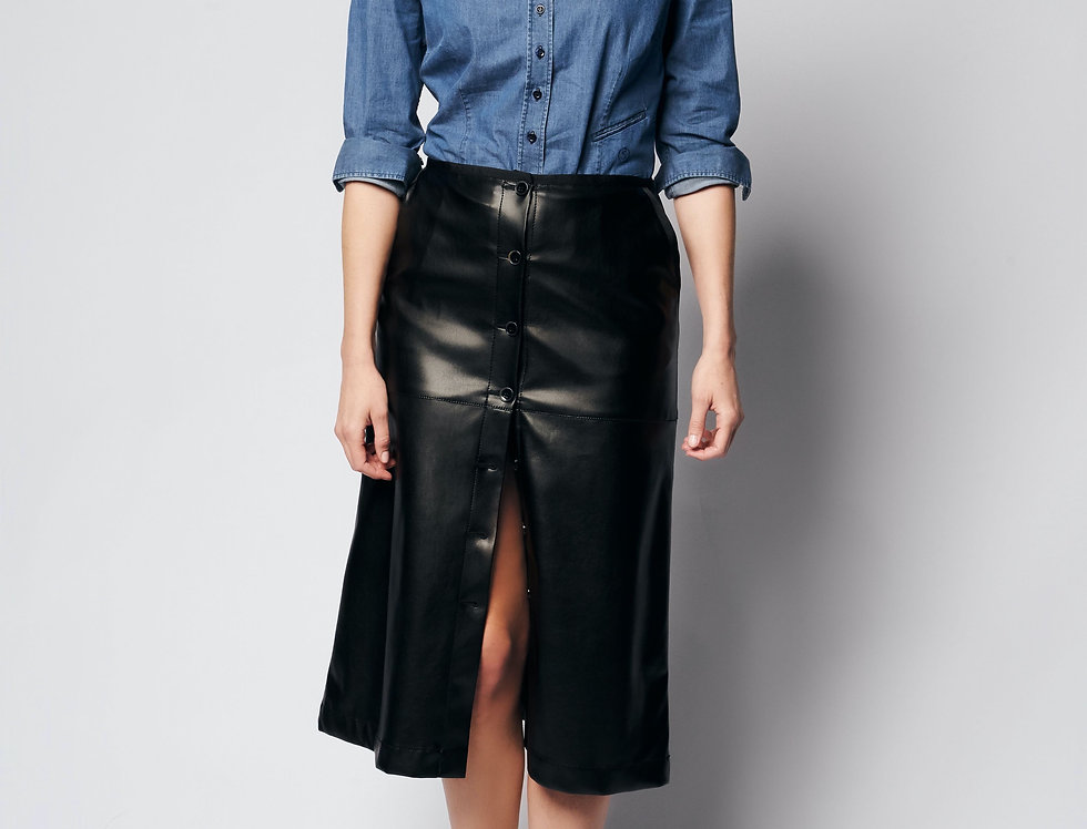 Faux Leather Skirt