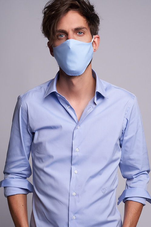 Basic Face Mask Man Light Blue