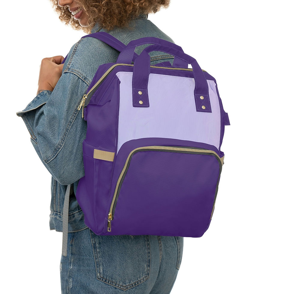 Thumbnail: Lavendar Multifunctional Diaper Backpack