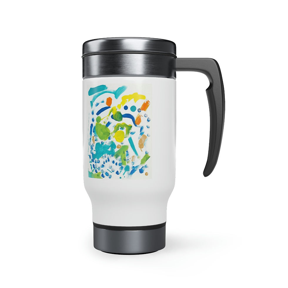 Thumbnail: Dishes II Stainless Steel Travel Mug with Handle, 14oz