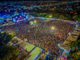 João Gomes, Léo Santana, Durval Lelys e Edson Gomes na programação da Festa da Pitomba