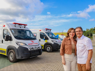 Prefeito Carlos Santana e deputada Simone Santana reforçam saúde de Ipojuca com novas UTIs móveis e ambulâncias