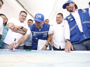 Governador em exercício Ricardo Paes Barreto visita obras em rodovias da Mata Sul