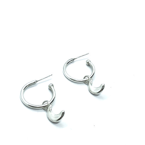 Luna Charm Hoops