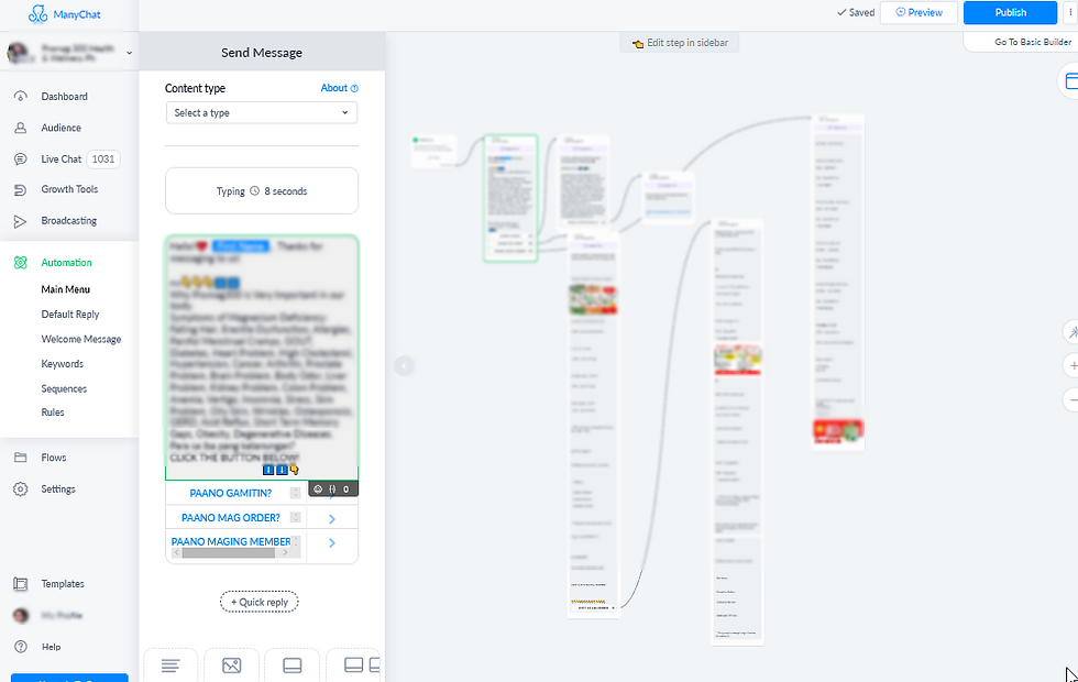 many chat bot flows