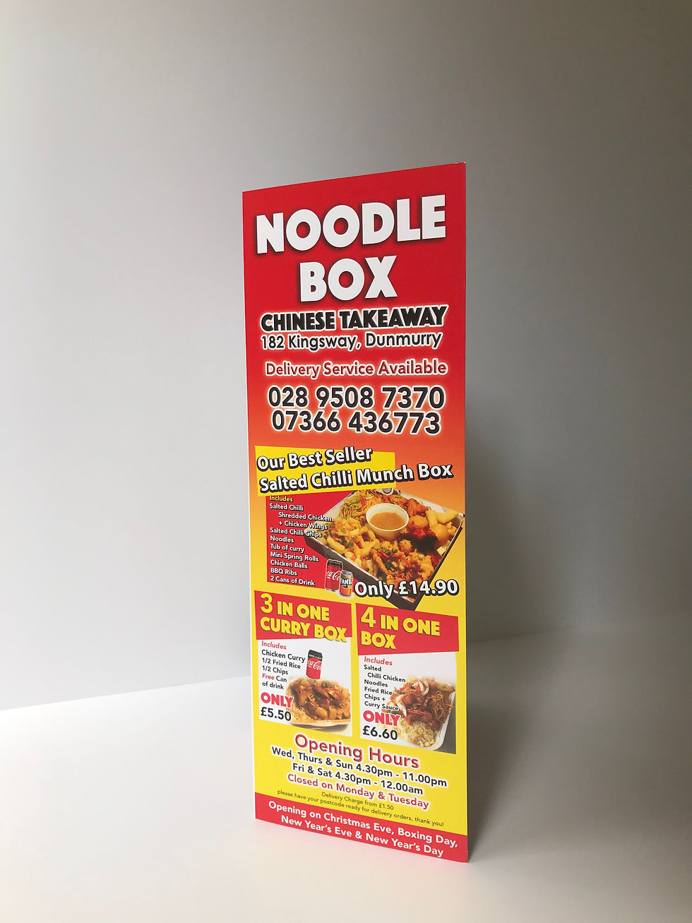 Thumbnail: A3 Takeaway Menu Printing