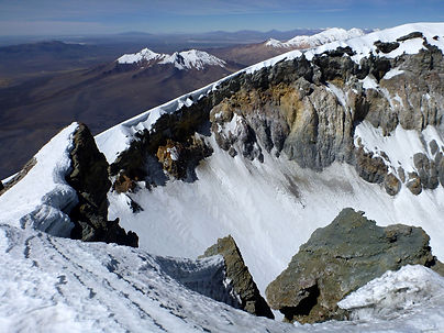crater Parinacota volcano