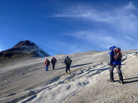 climbing Acotango volcano