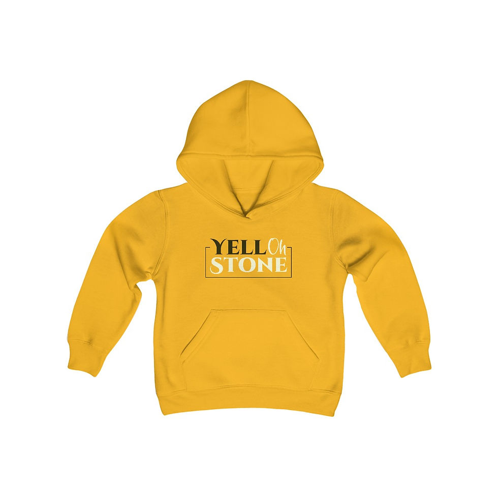 Yell OH Stone Youth Heavy Blend Hooded Sweatshirt