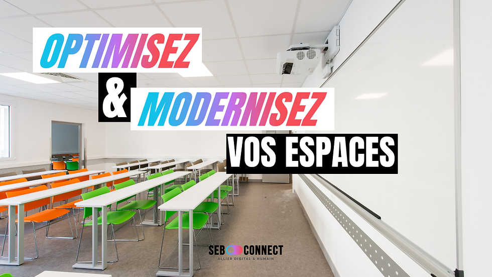 Salle de cours au GIE Lyon avec des E-table de Seb Connect