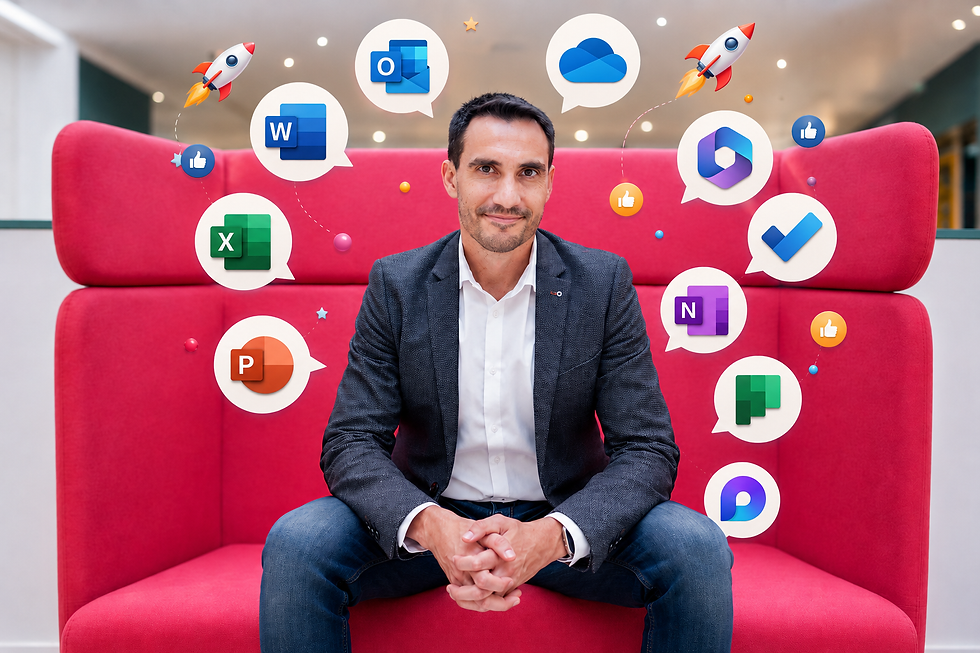 Seb entouré des icônes MS 365