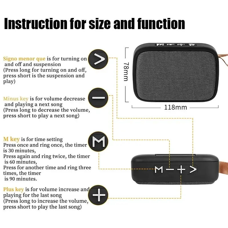 Miniatura: G2 Mini Bluetooth 5.0 Wireless Speaker, Portable Oxford Loudspeaker With 3D