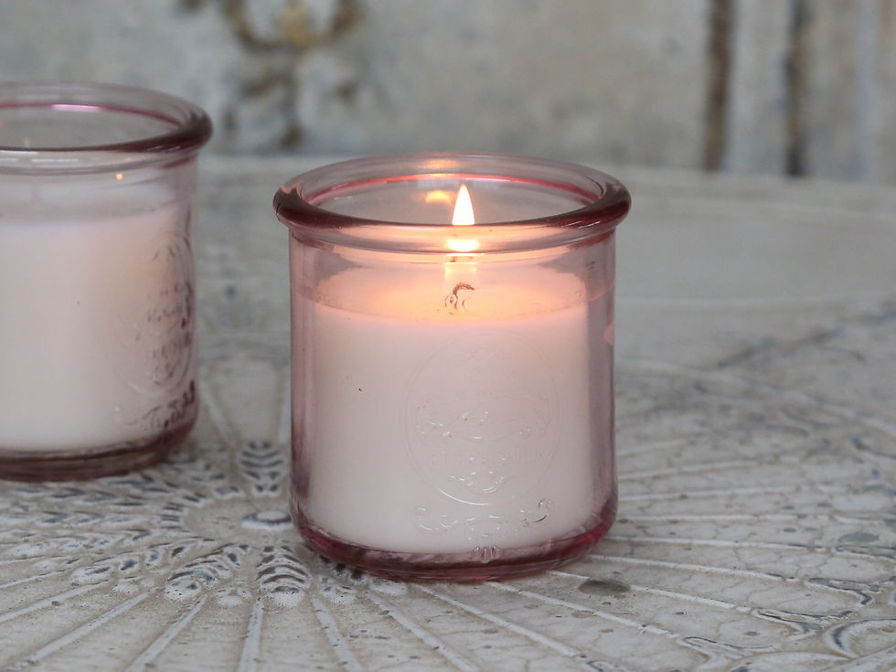 Thumbnail: SCENTED CANDLE in FRENCH GLASS 25 Hr- 3 Fragrance Options