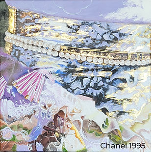 Chanel, detail, abstract realism, catwalk, mixed media