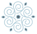 Rosette in Blau