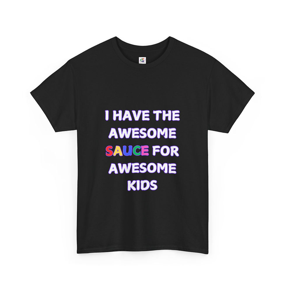 Miniatura: Black t-shirt, 'I HAVE THE AWESOME SAUCE FOR AWESOME KIDS'