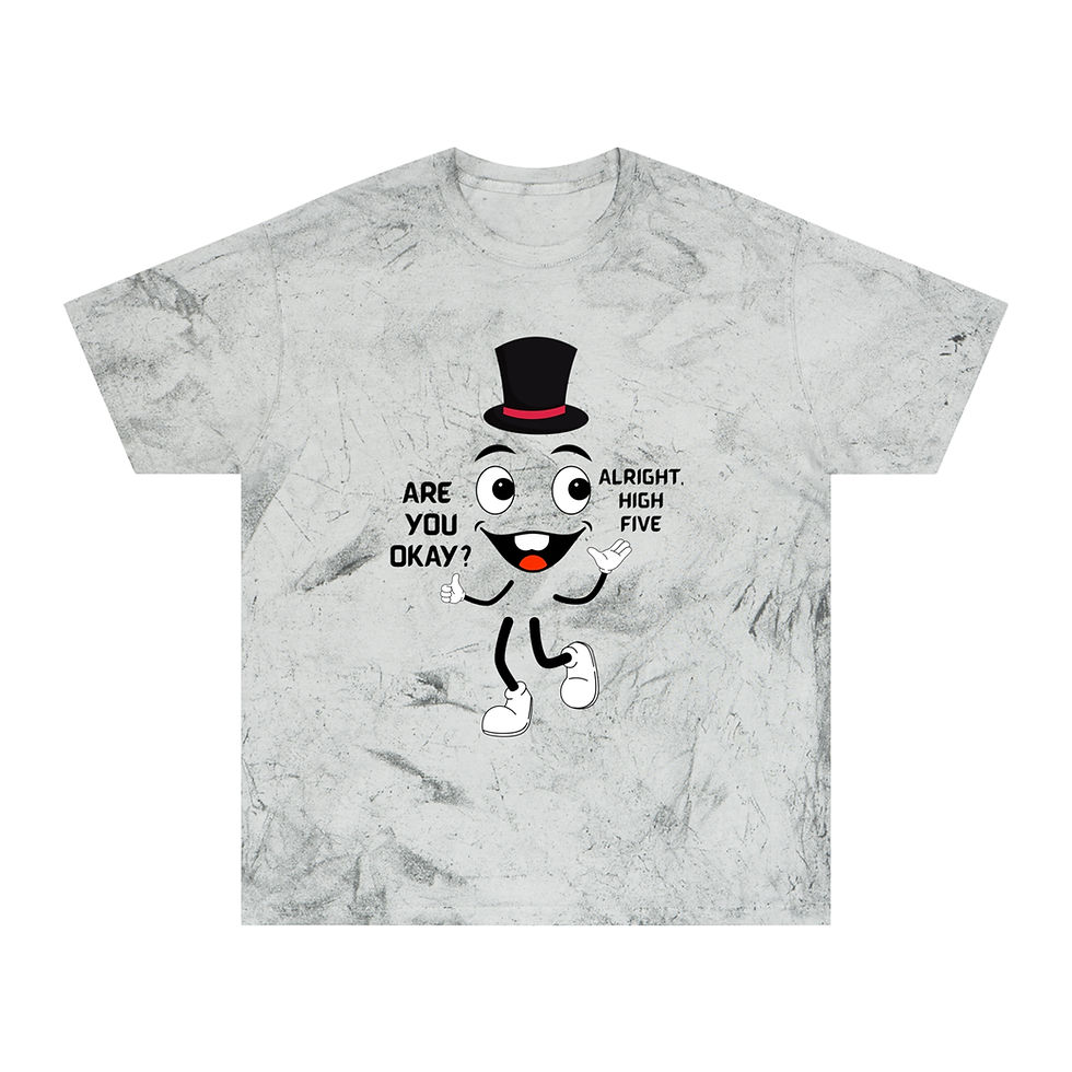 Miniatura: Fun shirt with 'Are You Okay? Alright High Five' design