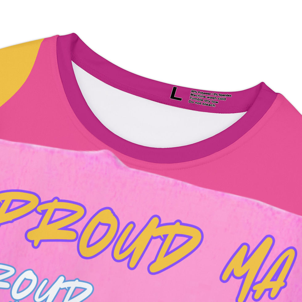 Thumbnail: Pink t-shirt with 'Proud Ma' text