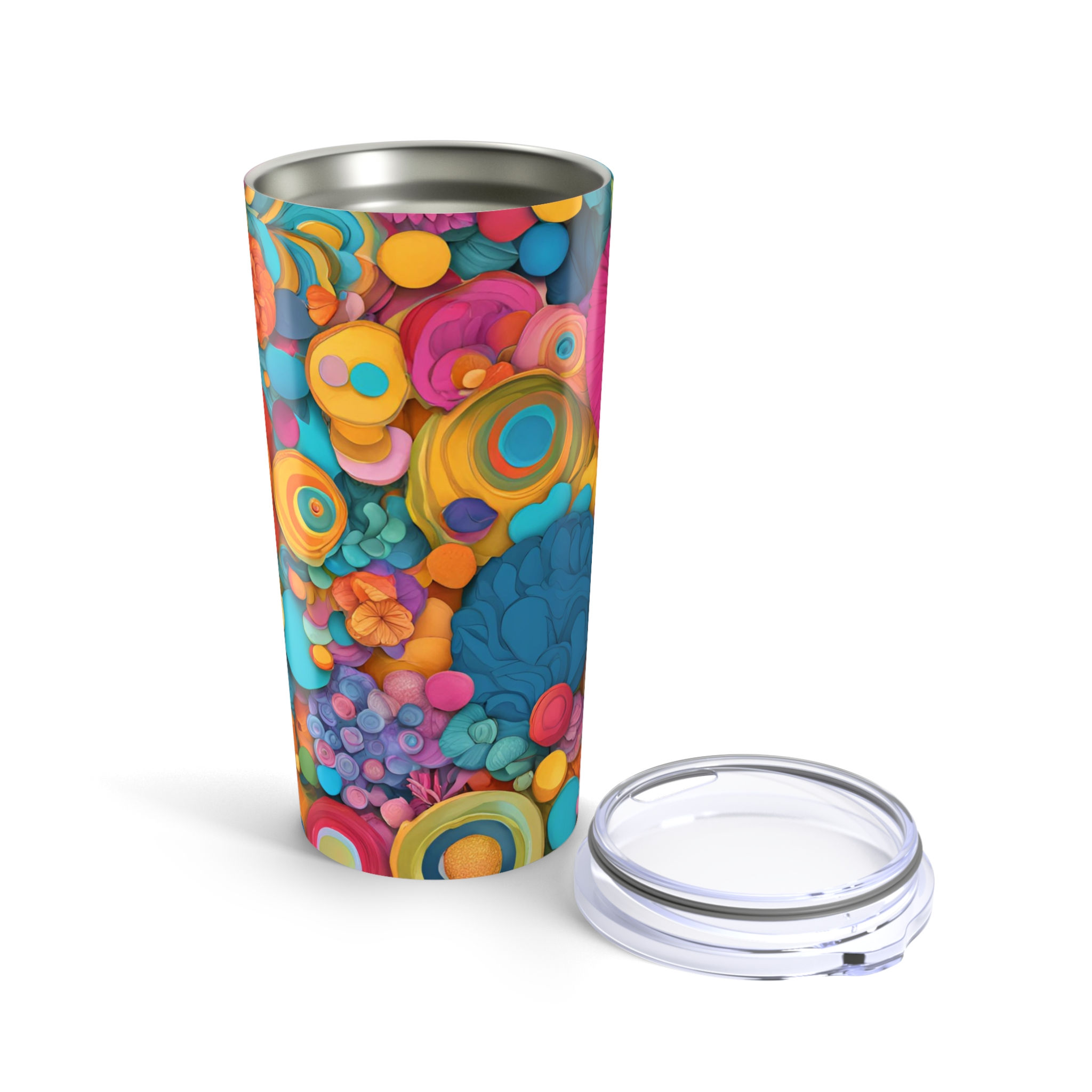 Vibrant Floral 20oz Tumbler - Colorful Floral Design for Everyday Enjoyment