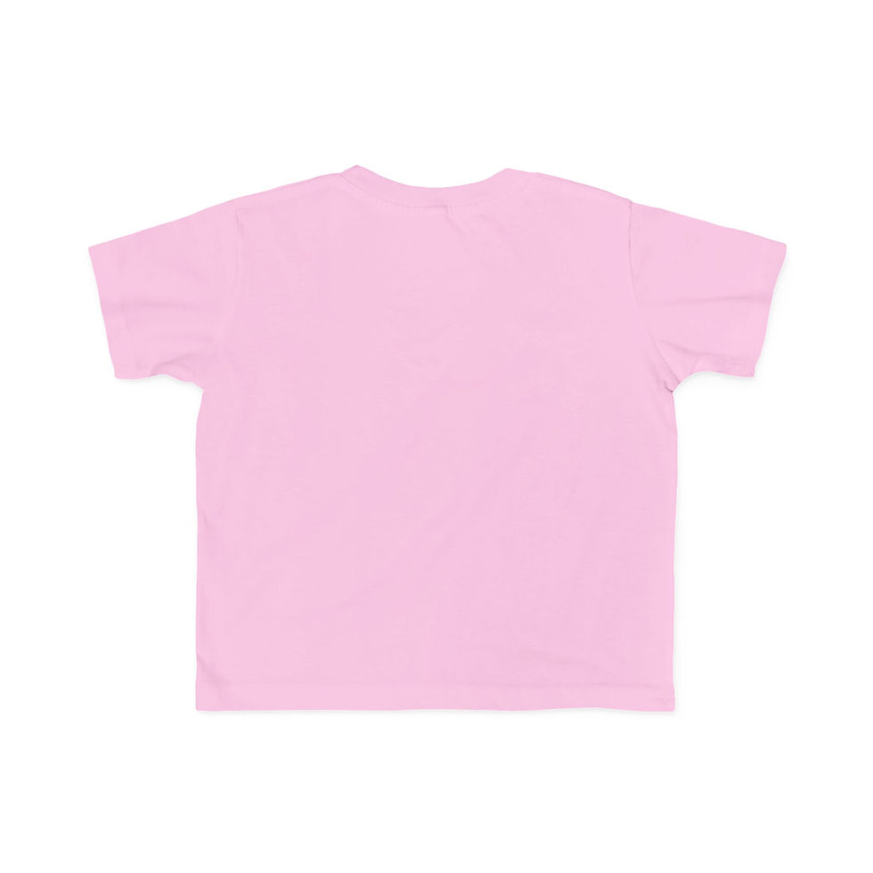 Thumbnail: Plain pink toddler t-shirt, back view