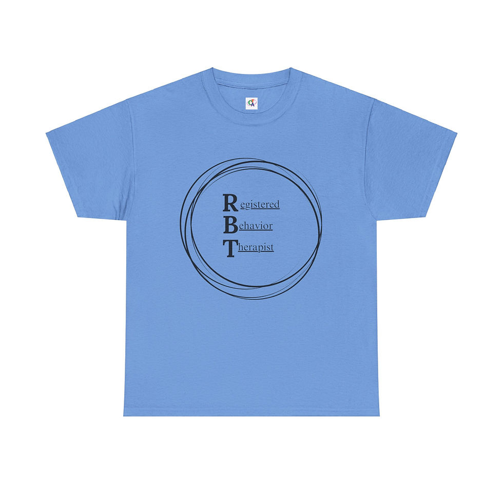 Miniatura: Light blue t-shirt with "RBT Registered Behavior Technician" text