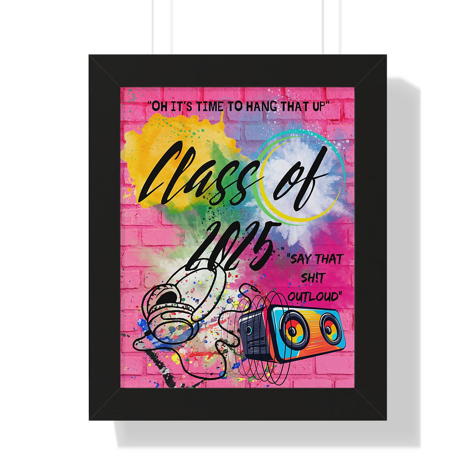 Colorful Class of 2025 Framed Vertical Poster