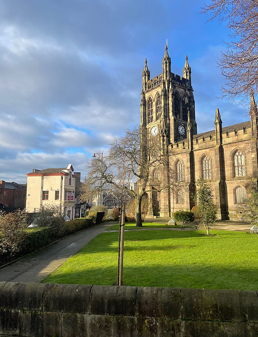 St Mary's Church and 1 Market Place Stockport