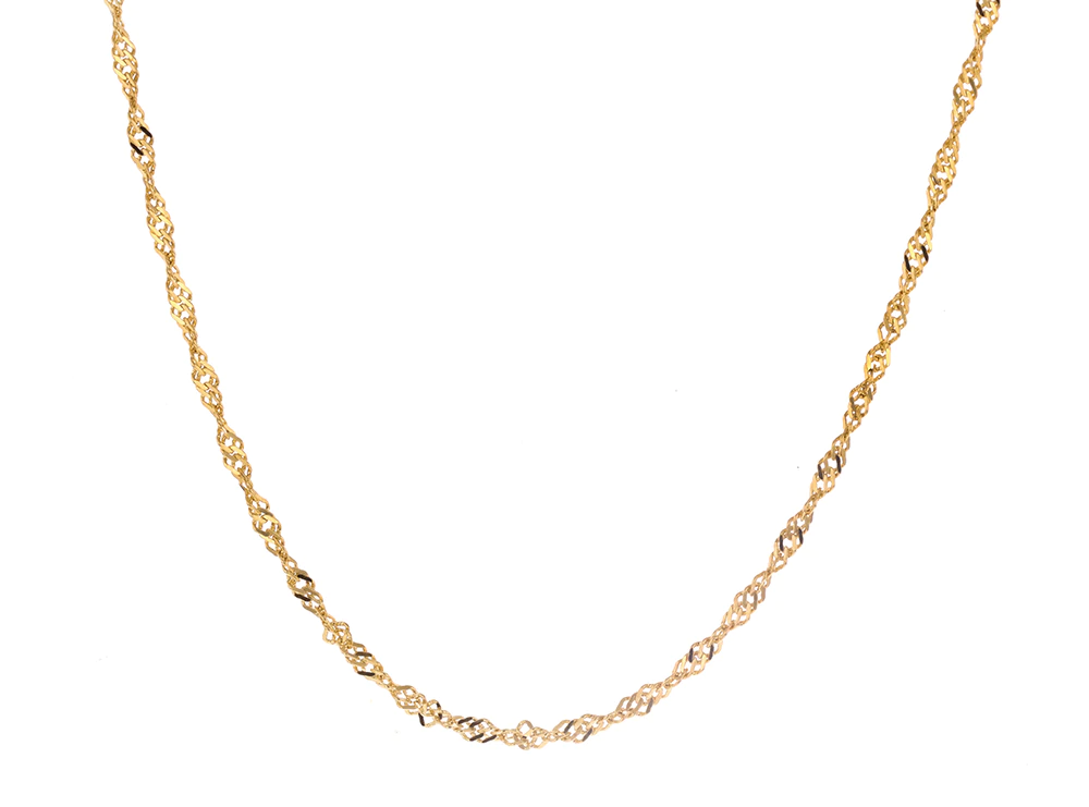 Mens 18k Singapore Gold Chain 66cm