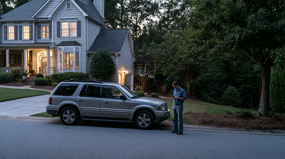 Parent waiting for a scheduled custody exchange after possible denial of visitation