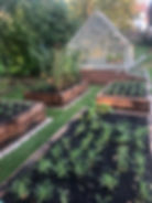 Set edging by raised beds