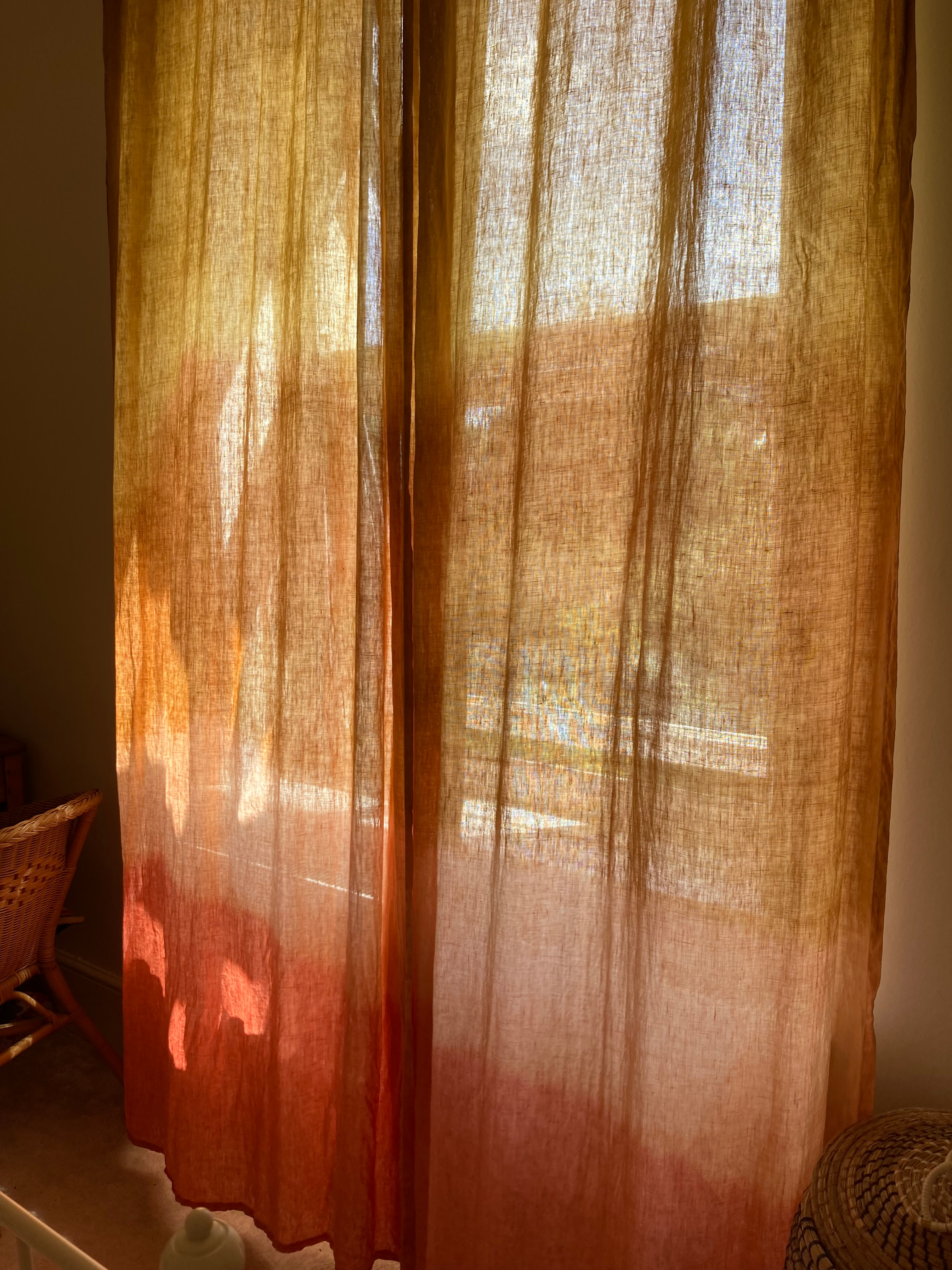 ombre linen curtain