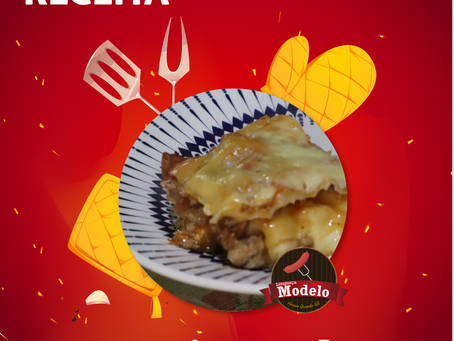 Lasanha de Frigideira com Linguiça Modelo
